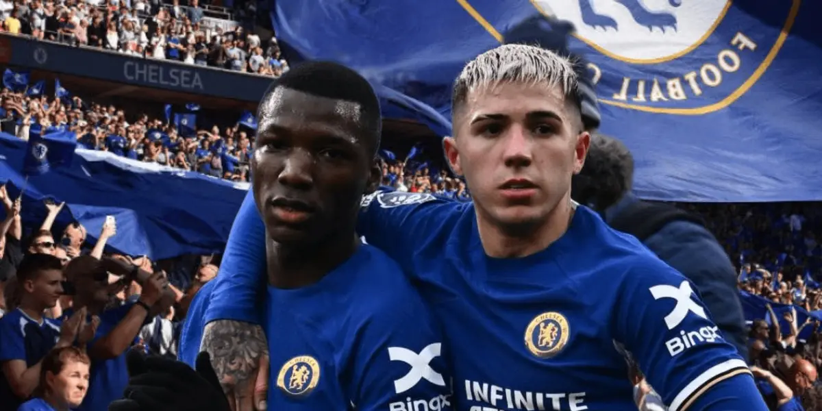 Moisés Caicedo y Enzo Fernández