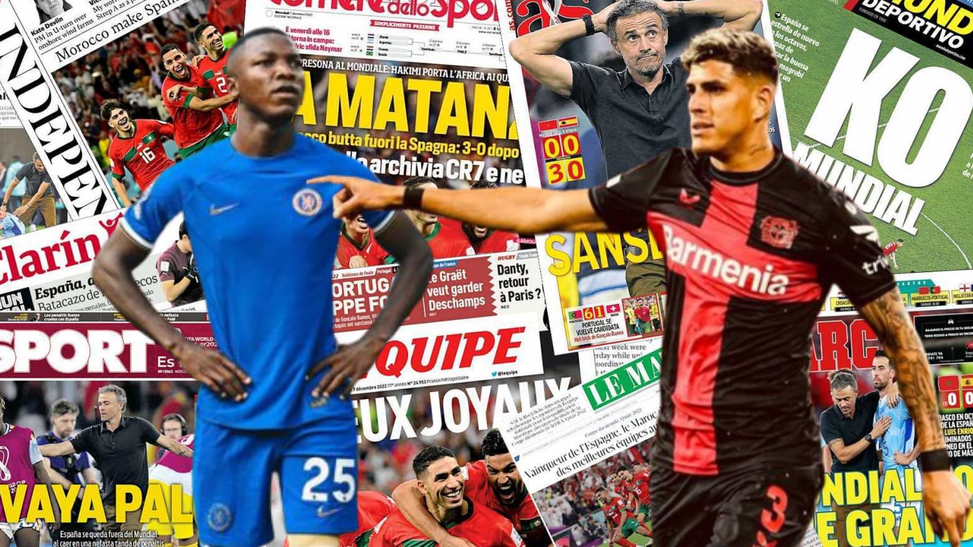 Moisés Caicedo y Piero Hincapié