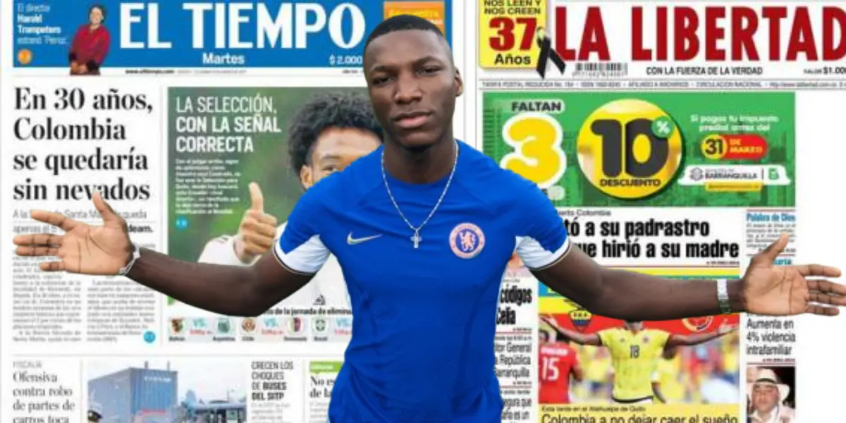 Moisés Caicedo y prensa de Colombia