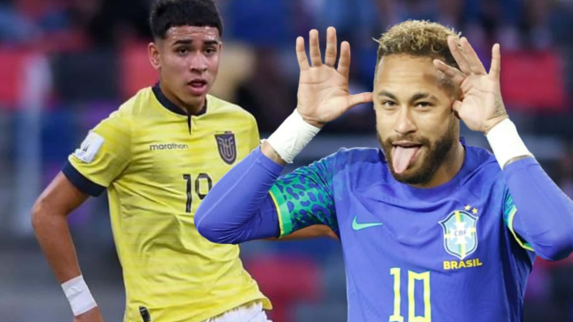 Neymar y Kendry Páez