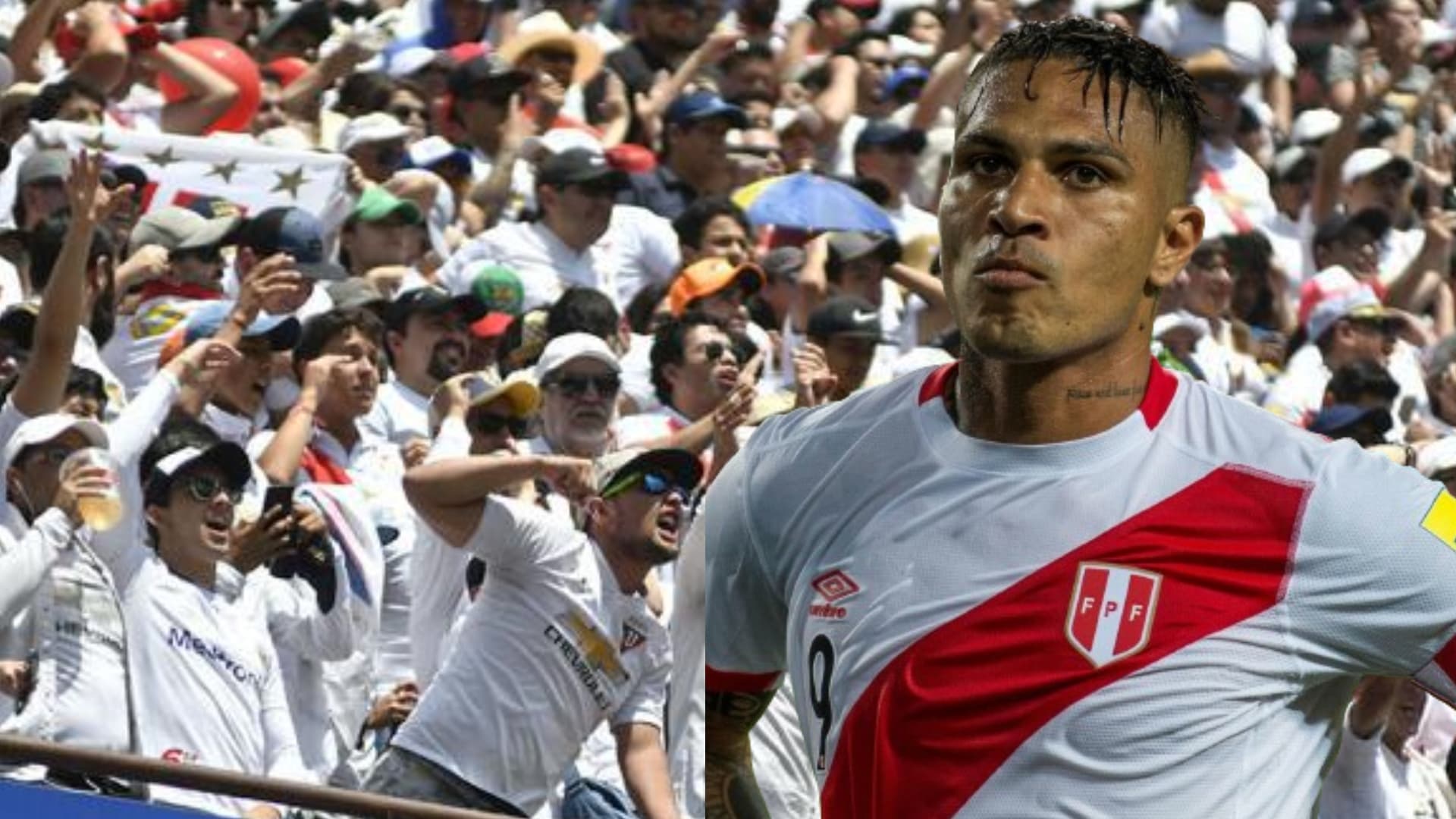 Paolo Guerrero y la hinchada de LDU