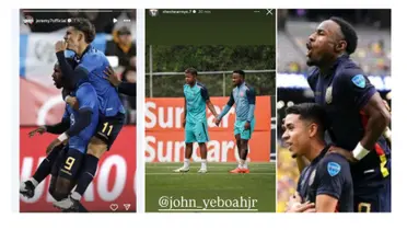 Publicaciones de apoyo para Jhon Yeboah. Foto. Instagram