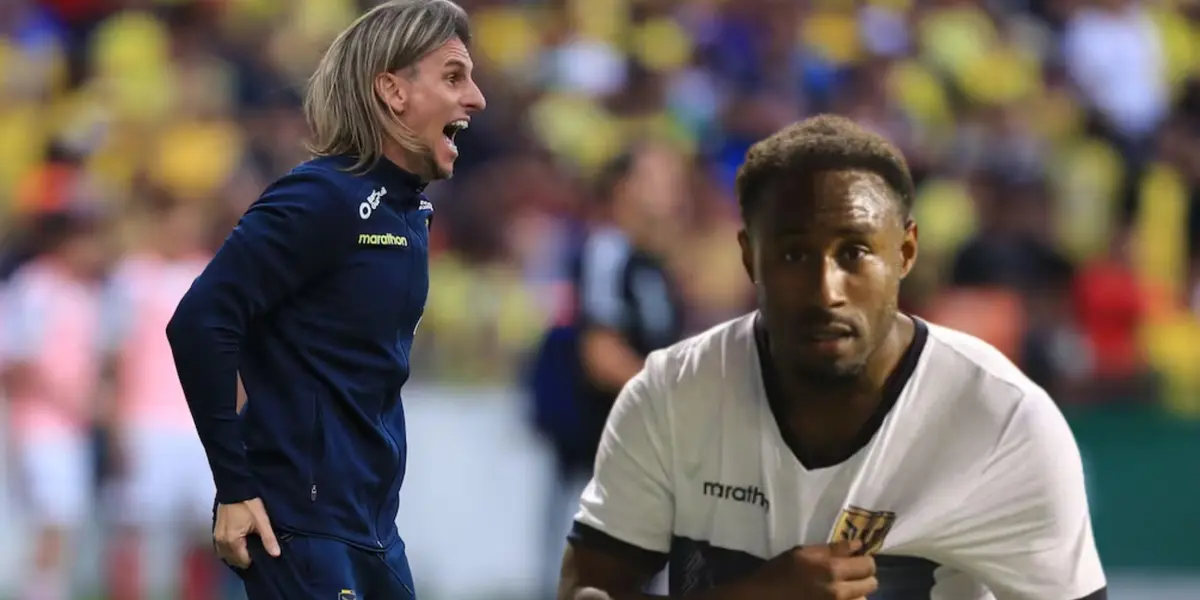 Sebastián Beccacece y John Yeboah / Foto de: Nación Fútbol Ecuador