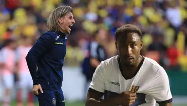 Sebastián Beccacece y John Yeboah / Foto de: Nación Fútbol Ecuador