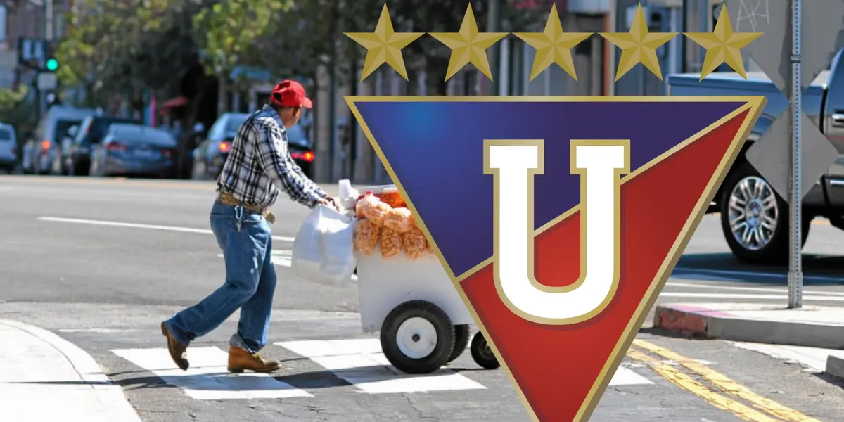 Vendedor ambulante y Liga de Quito