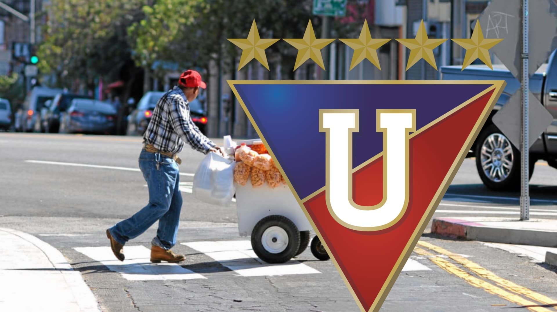 Vendedor ambulante y Liga de Quito
